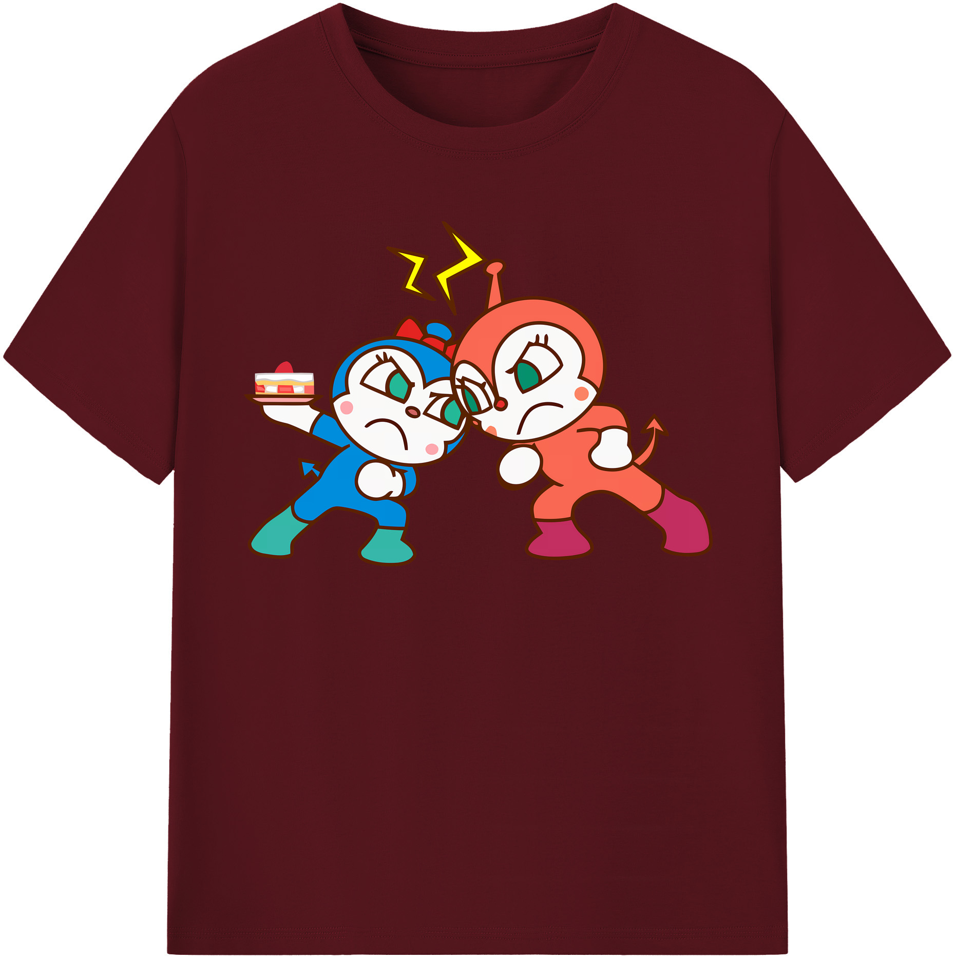 （画像用） アンパンマン Anpanman 綿100％半袖Tシャツ（フロントプリント）